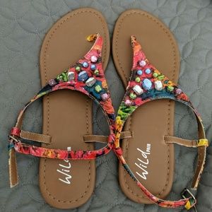 Pretty Sandals with Gemstones